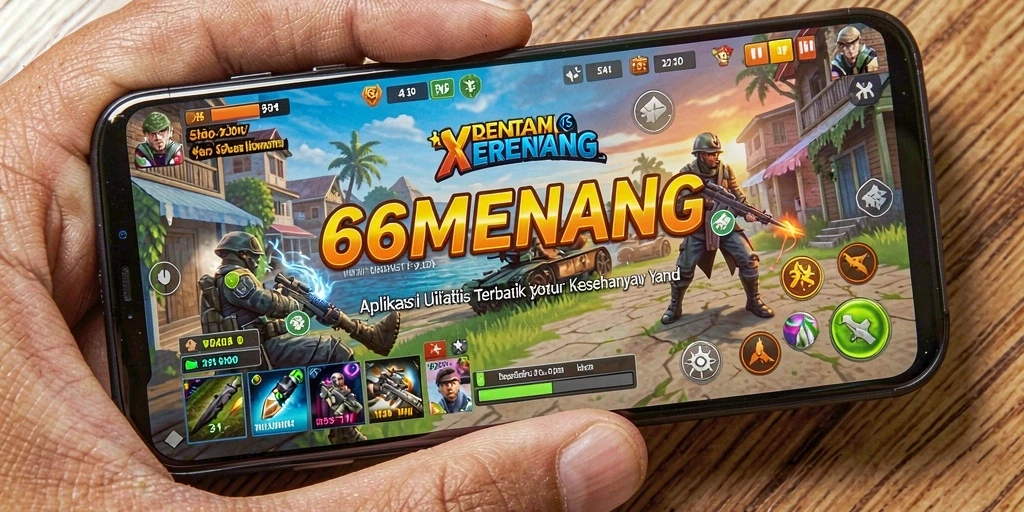 Tampilan antarmuka pengguna aplikasi 66MENANG yang sederhana dan intuitif.