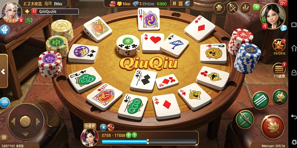 Screenshot utama 8768 menampilkan gameplay QiuQiu yang mendebarkan.
