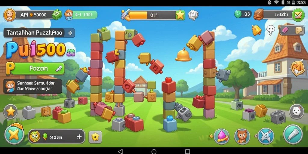 Tangkapan layar gameplay API5000 yang penuh tantangan Puzzle.