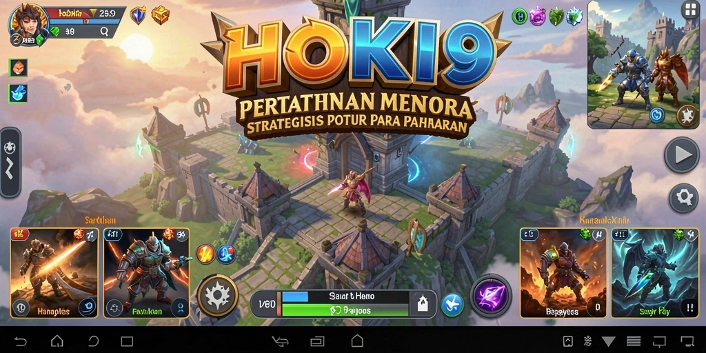 Tangkapan layar utama HOKI9 menampilkan aksi intens dalam permainan Tower Defense.