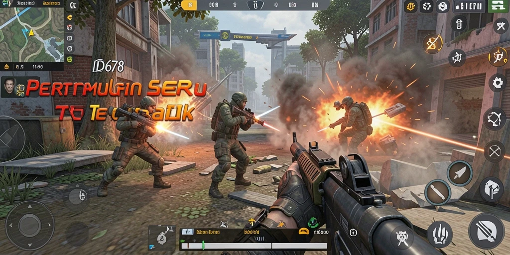 Screenshot gameplay ID678 yang penuh aksi dan intensitas tinggi.