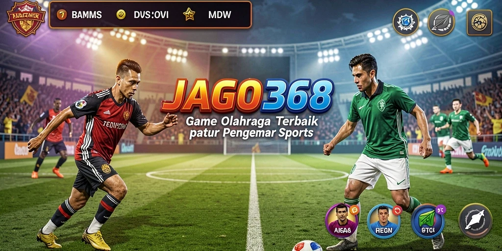 Tampilan gameplay seru dari JAGO368 dengan aksi-aksi olahraga menarik.