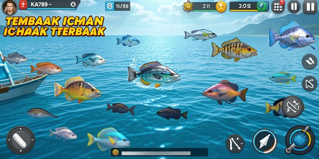 Screenshot KA789 menampilkan aksi seru dalam permainan Tembak Ikan.