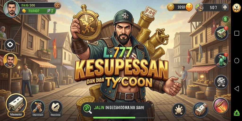 Tampilan gameplay L777 menampilkan strategi pengelolaan bisnis yang seru.