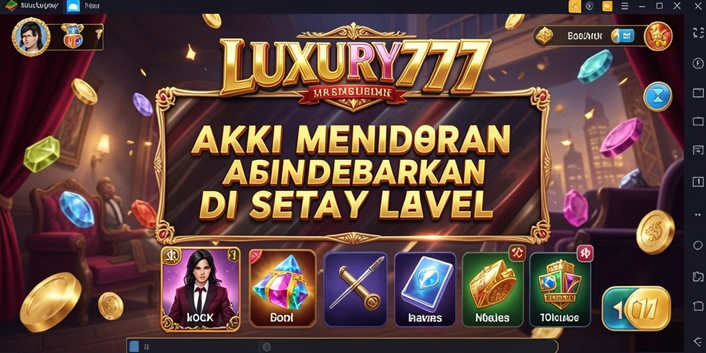Tampilan aksi seru dalam gameplay LUXURY777.