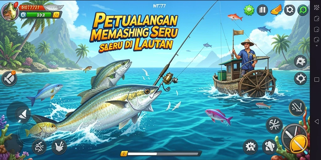 Tangkapan ikan yang menakjubkan dalam permainan Fishing MT777.