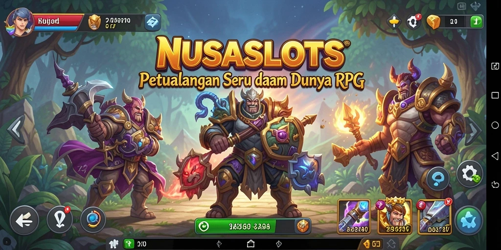 Tangkapan layar gameplay NUSASLOTS yang menampilkan pertempuran epik.