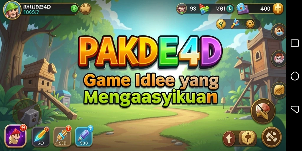 Screenshot gameplay PAKDE4D yang menunjukkan aktivitas pengumpulan sumber daya.