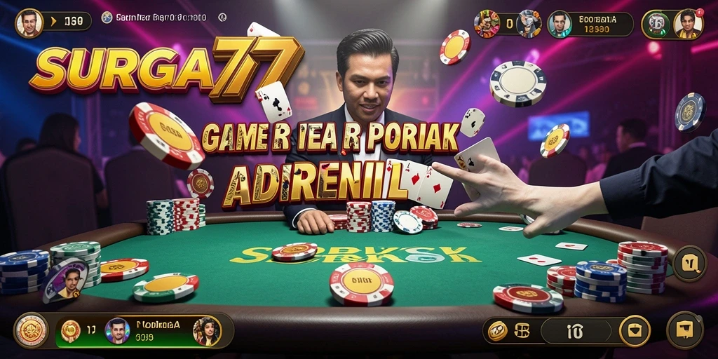 Gameplay poker seru dengan fitur menarik dalam SURGA77.